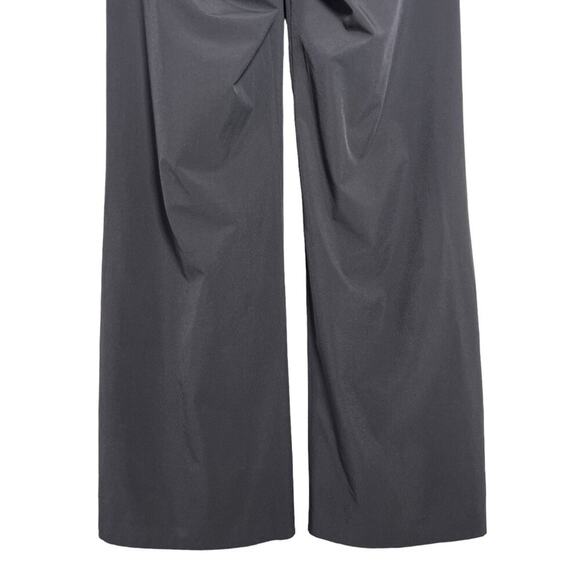Athleta Luxe Gramercy Track Trouser SIZE 4 Black High Rise Wide Leg Pants - Picture 9 of 9